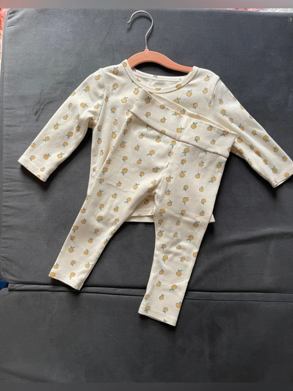 Cream Baby 18M Two-Piece Set with Lemon Print
